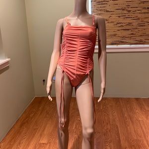 We Are Hah 2 Turn 1 Piece Coppertone Swimsuit Size L